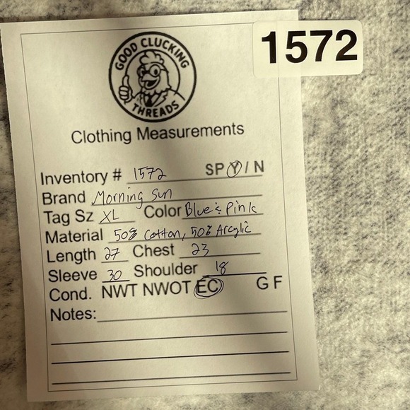 Vtg Hanes Morning Sun Navy Blue Hearts Collared Sweatshirt Women's Size XL - Picture 2 of 4